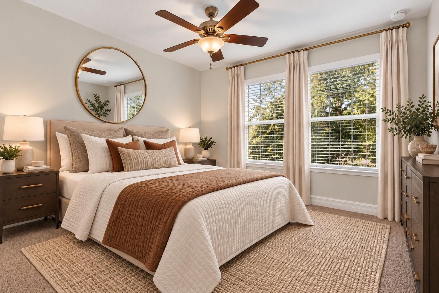 Virtually Staged bedroom 3 - 457 GEE HAMMOCK LN, WINTER SPRINGS