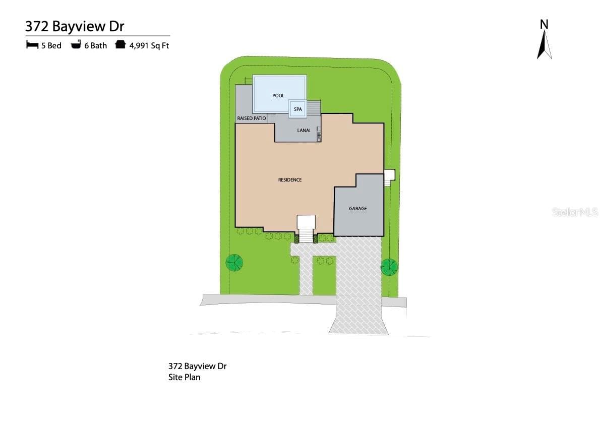 Ground floor plan - 372 BAYVIEW DR NE, ST PETERSBURG