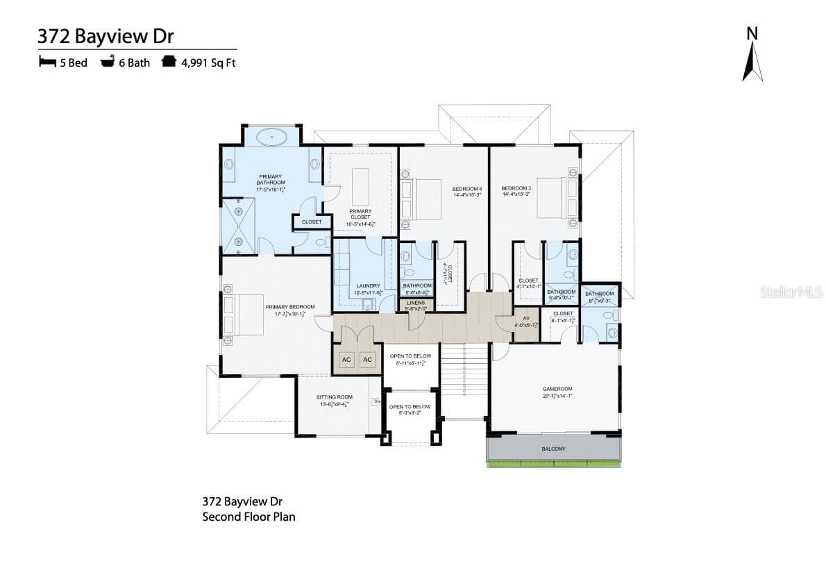 Second floor - 372 BAYVIEW DR NE, ST PETERSBURG