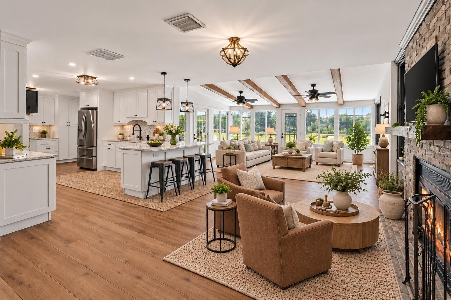 Virtually staged Family Room - 2670 MILLS CREEK RD, CHULUOTA