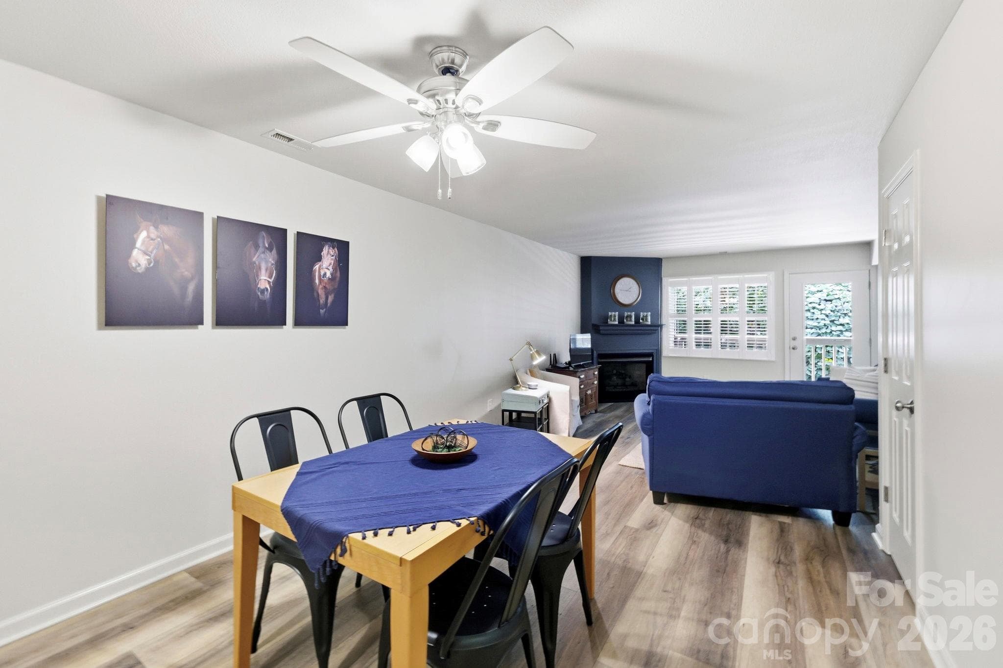 Dining Area Flowing into living Room - 805 Carlyle Way, Asheville