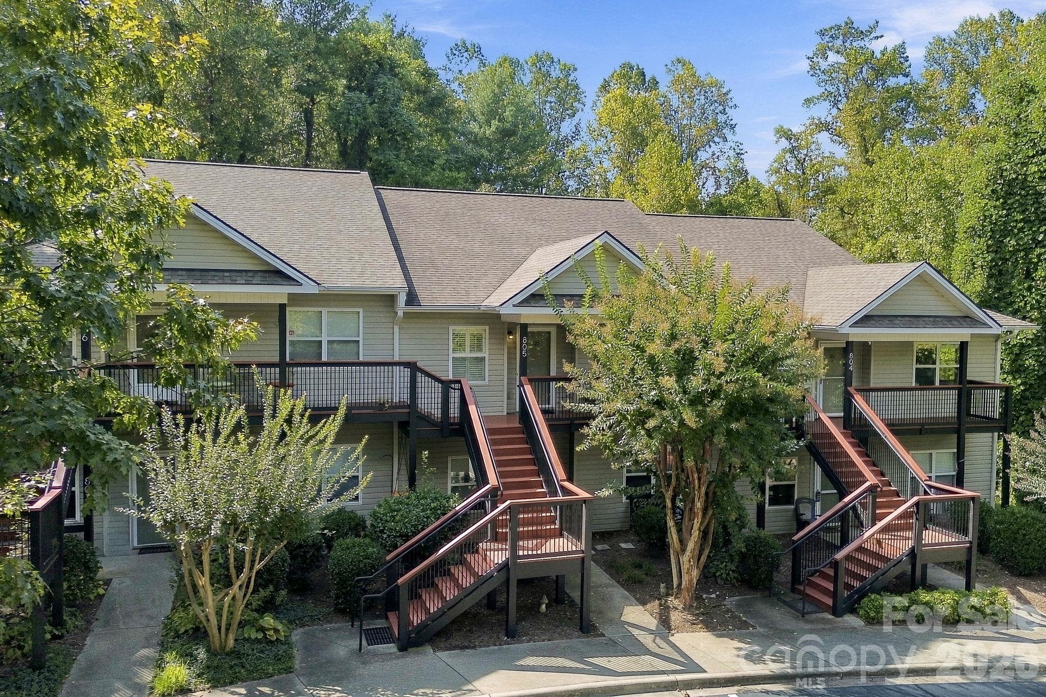 Front Aerial - 805 Carlyle Way, Asheville