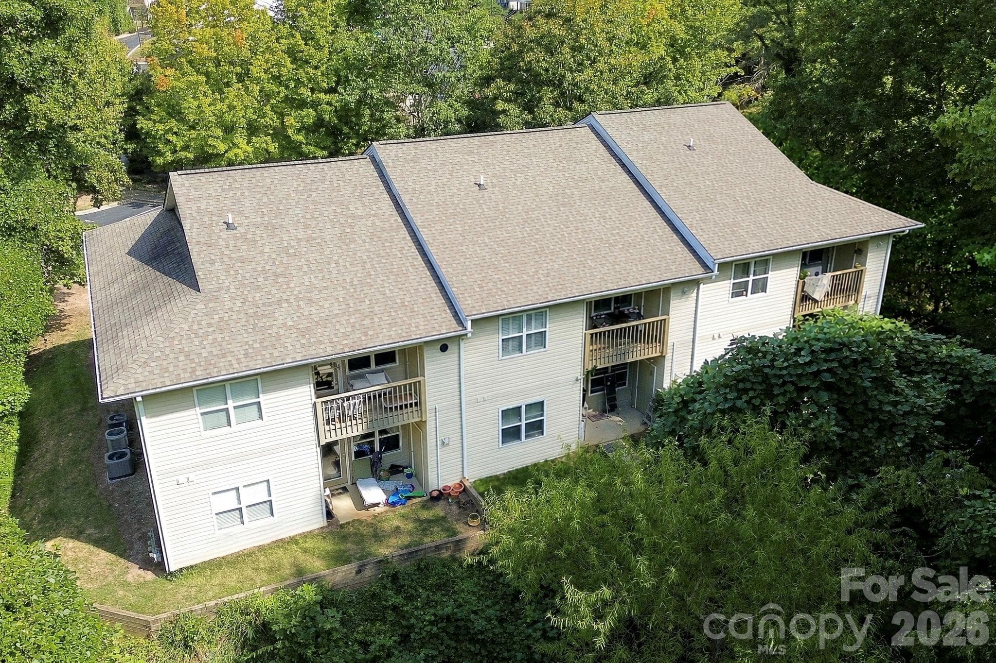 Rear Aerial - 805 Carlyle Way, Asheville