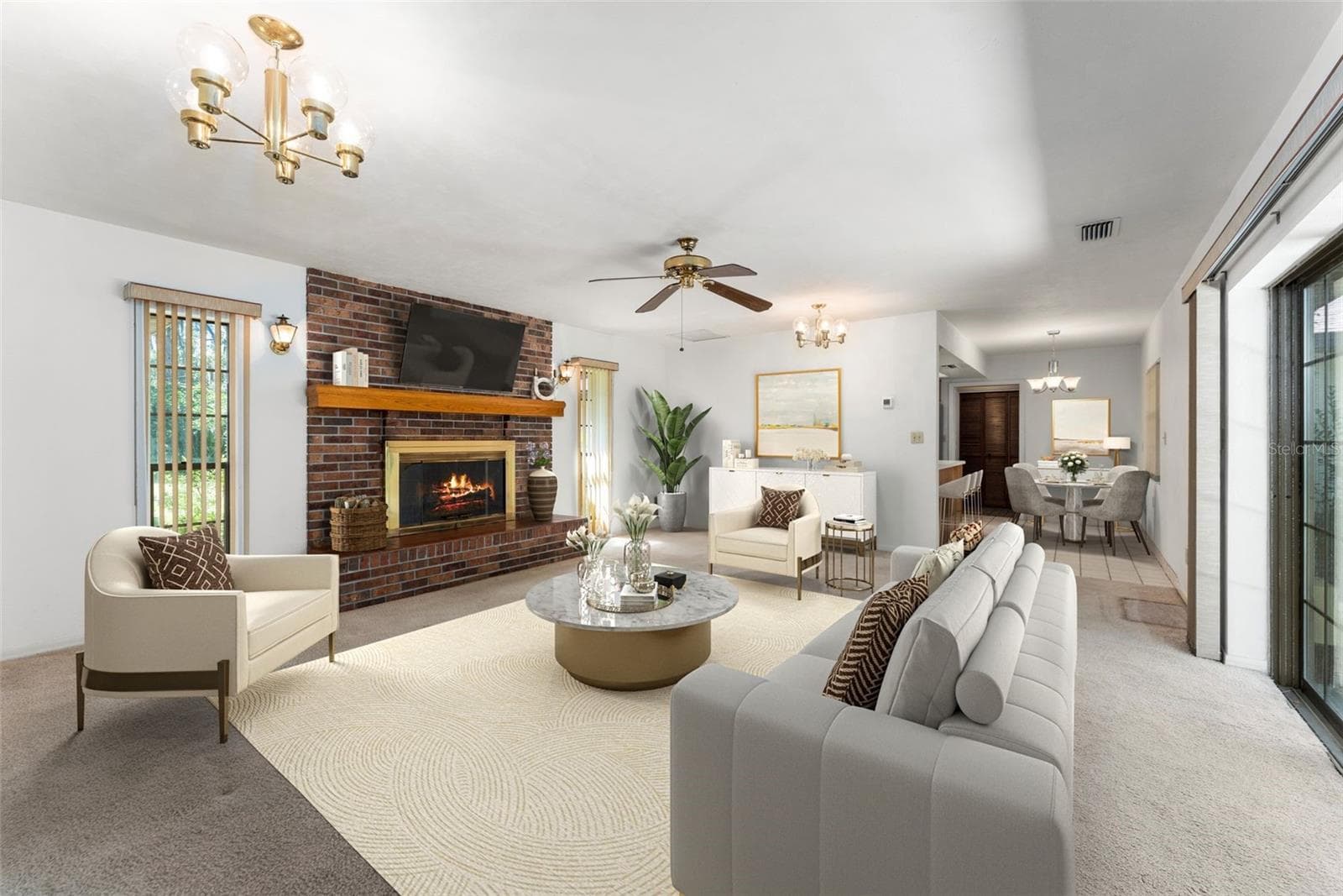 Living room staged - 5804 NW 158TH ST, ALACHUA