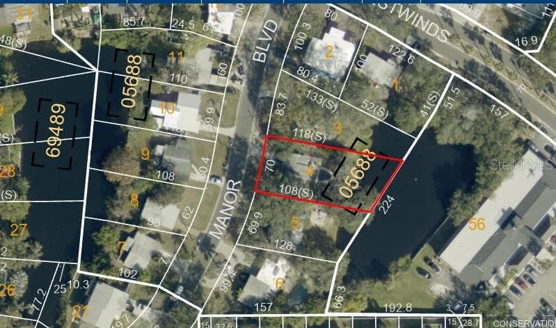 Aerial View - 405 MANOR BLVD, PALM HARBOR