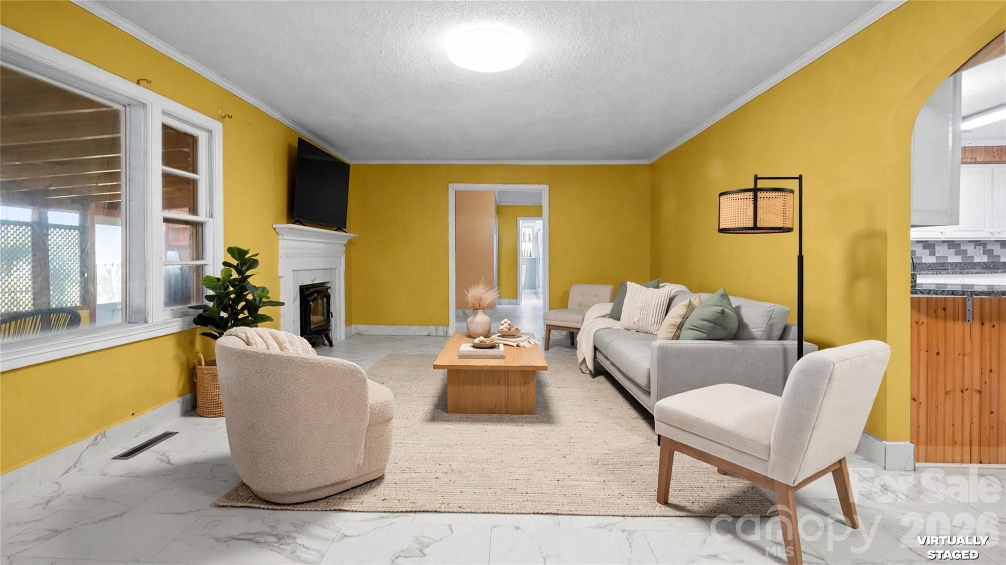 Front Living Area Staged - 2340 E NC 24/27 Road, Biscoe