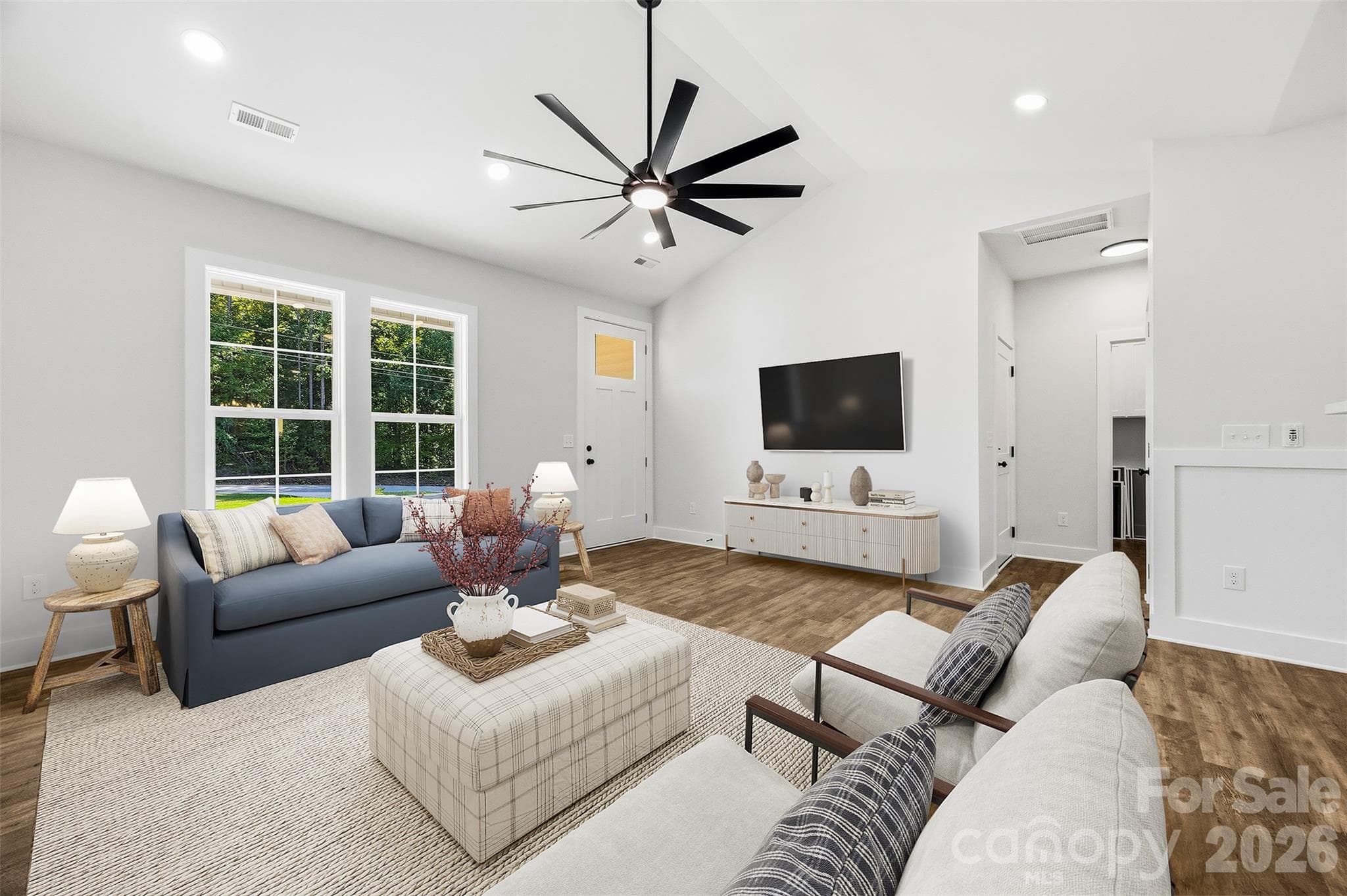 Virtually Staged Family Room - 2975 Old Airport Road, Concord
