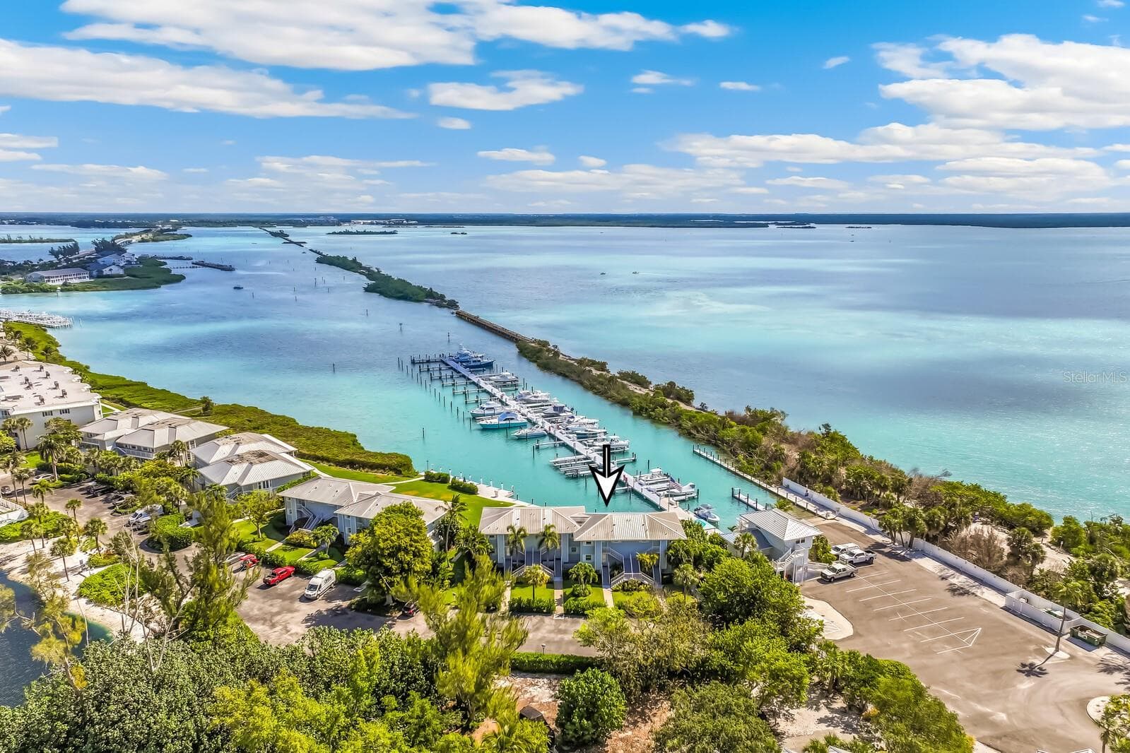Aerial view of Marina Village - 5850 GASPARILLA RD #M4, BOCA GRANDE