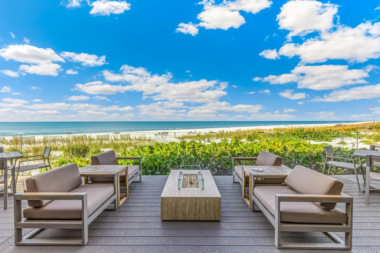 Gulf Deck - Main Clubhouse, Boca Grande Club (unobstructed sunset views, new furniture, and fire pit!) - 5850 GASPARILLA RD #M4, BOCA GRANDE