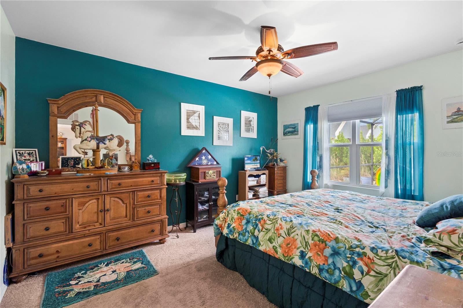 Spacious Primary Bedroom with large picture window. - 9259 CALUMET BLVD, PORT CHARLOTTE