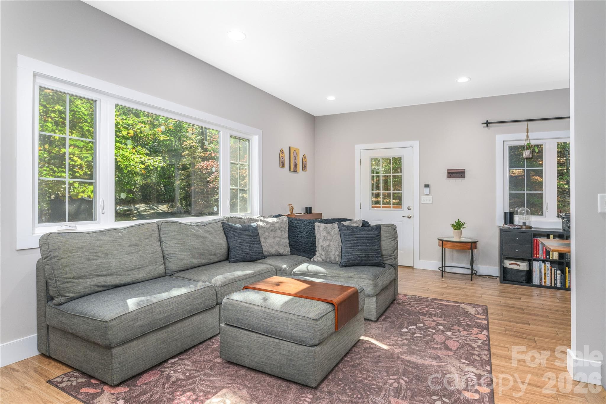 Living room looking to front door - 5 Goodman Road, Asheville