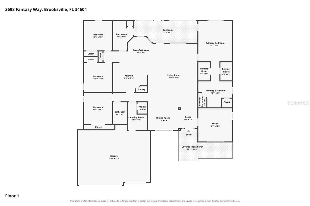 Floorplan - 3698 FANTASY WAY, BROOKSVILLE