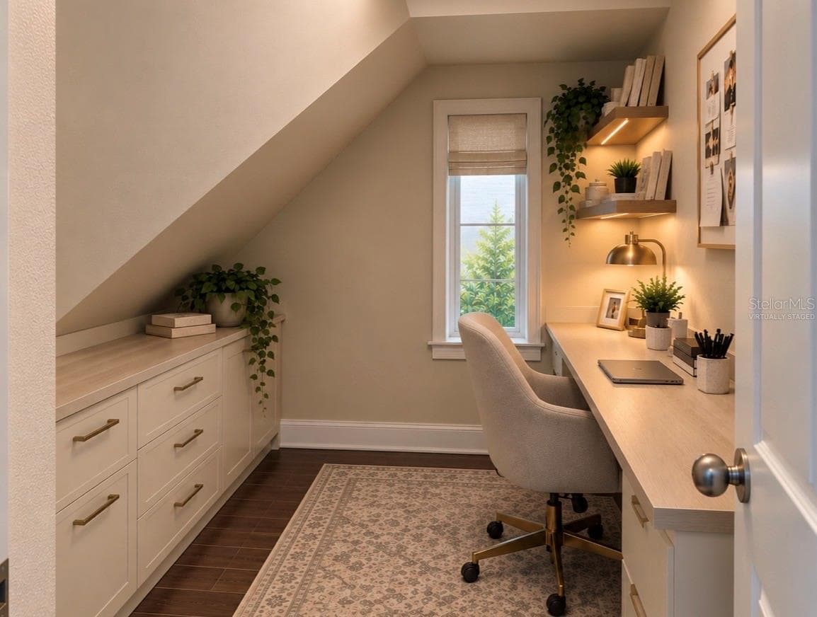 Virtually staged with wine cellar and closet converted into home office with window option - 8153 BELLOW ST, ORLANDO