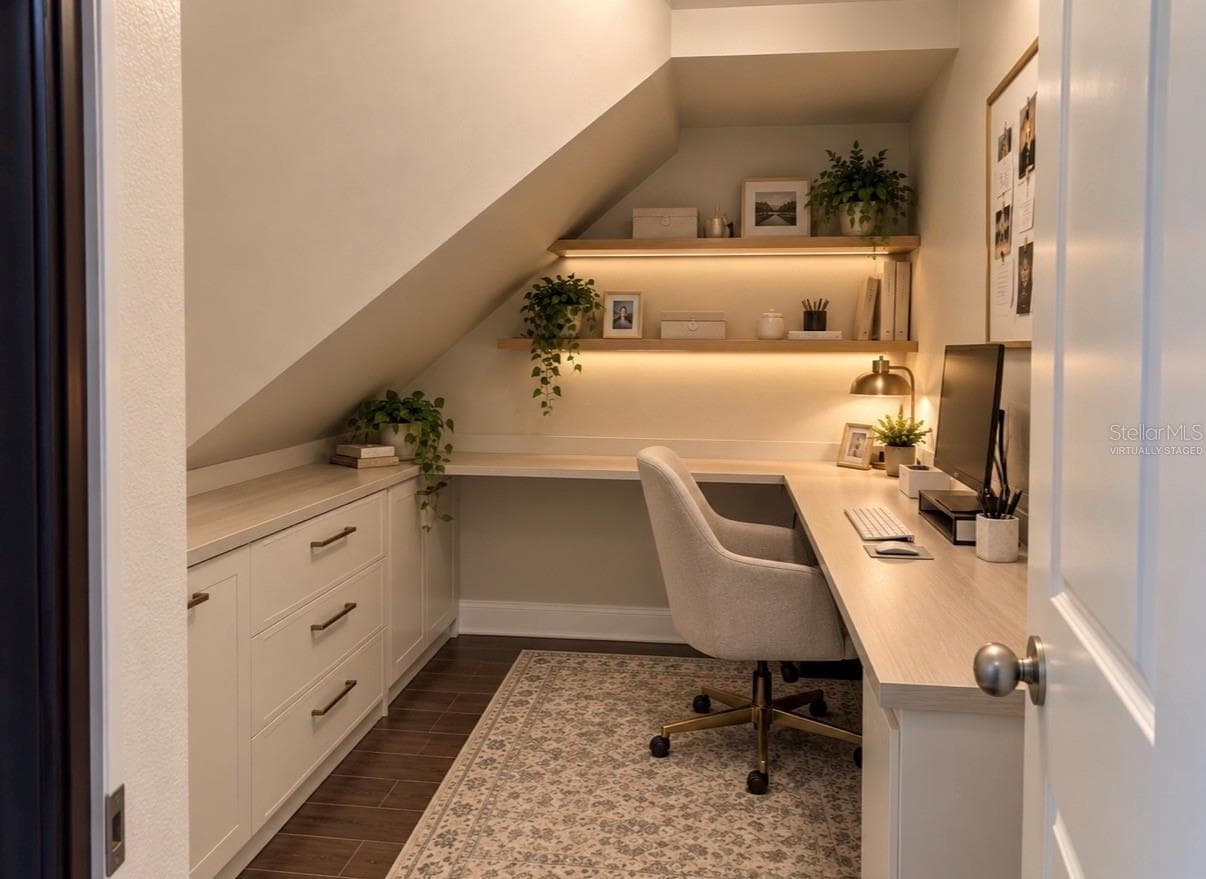 Virtually staged with wine cellar and closet converted into home office option - 8153 BELLOW ST, ORLANDO