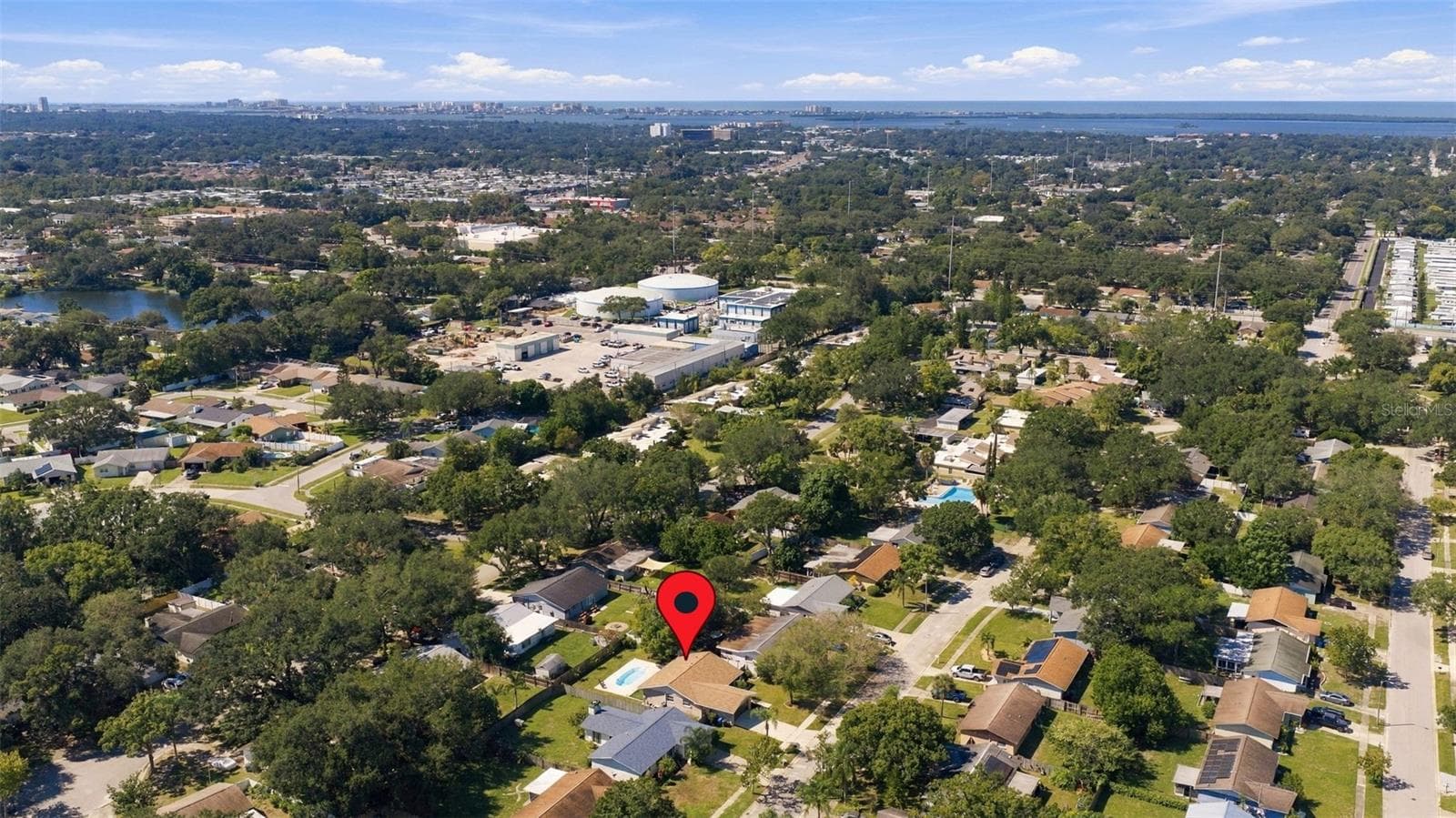 Aerial showing Pinellas beaches - 1613 GREENWOOD DR, DUNEDIN