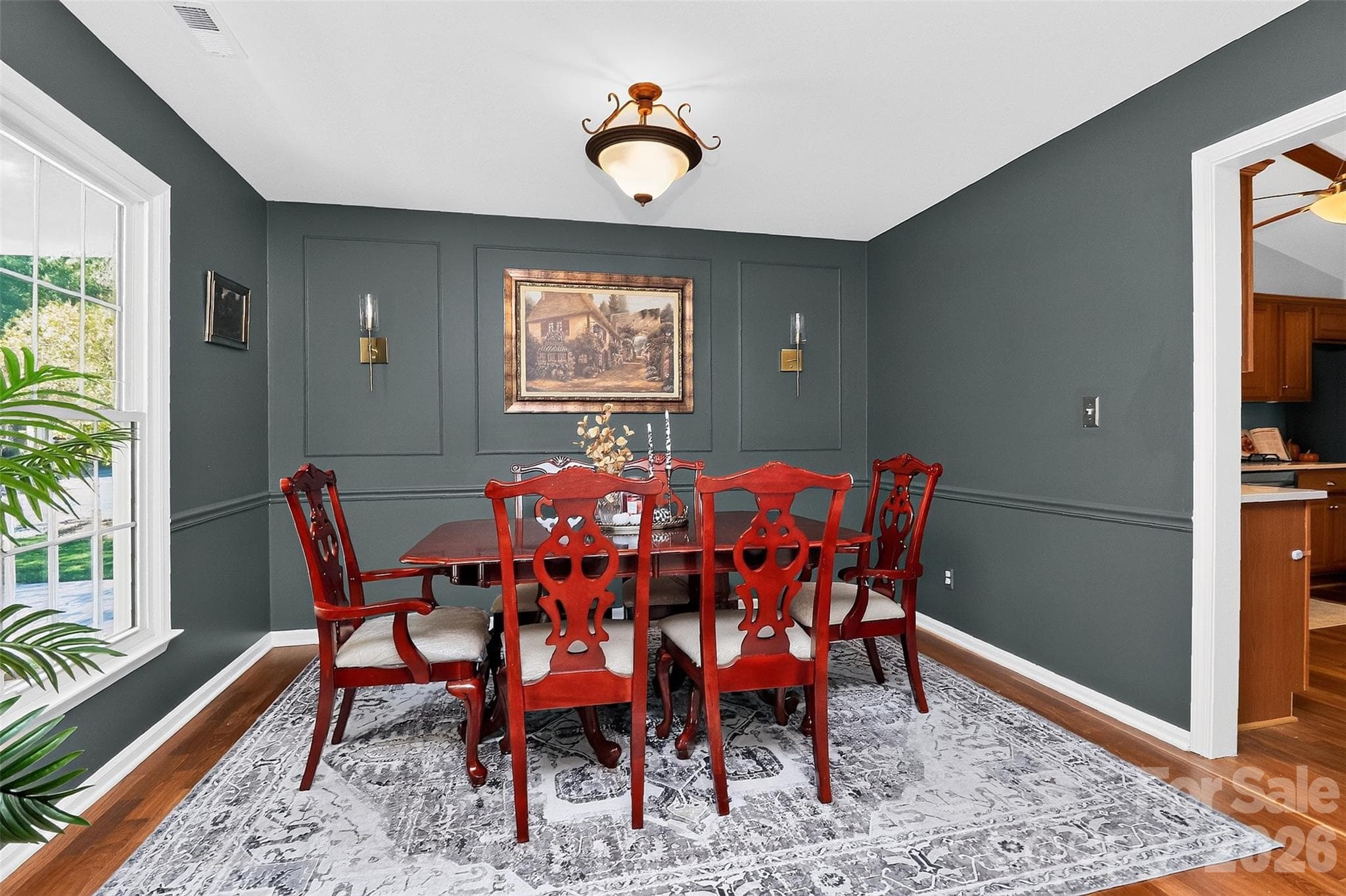 Large dining room off the main living room and kitchen. - 9915 Ridgemore Drive, Charlotte