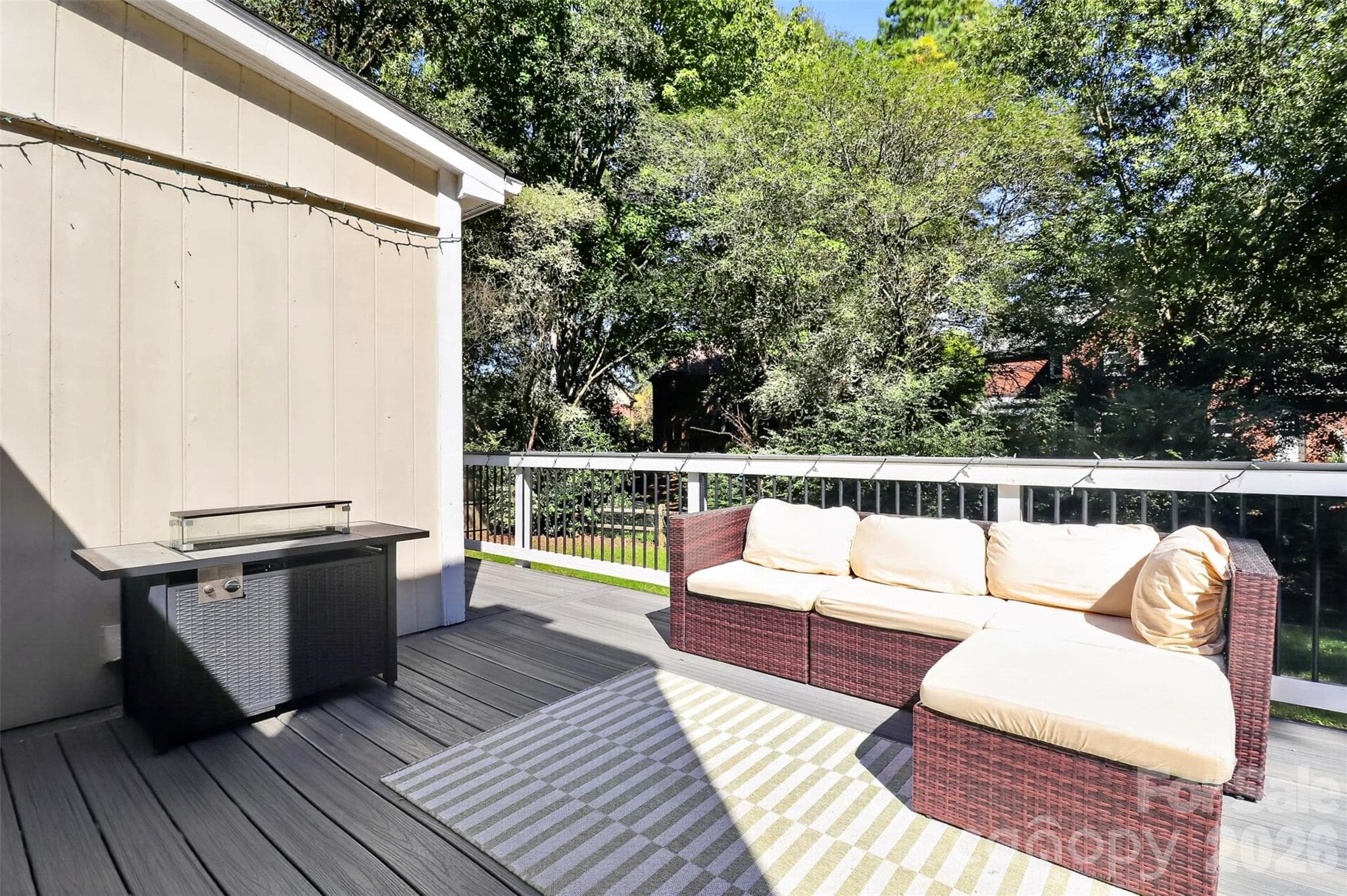 Loads of space for outdoor get togethers, overlooking the private and flat backyard. - 9915 Ridgemore Drive, Charlotte