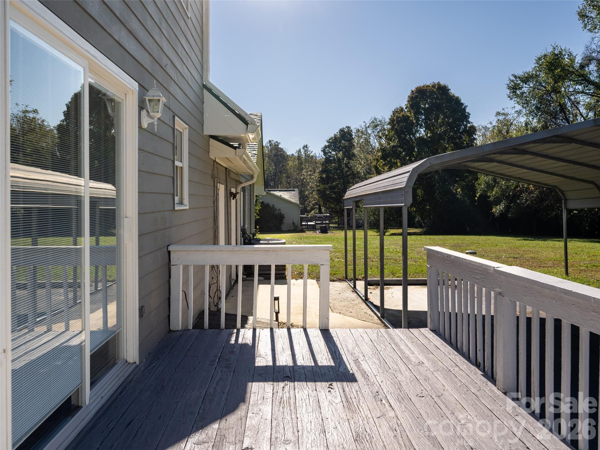 Great back deck - 47 Cane Creek Circle, Fairview