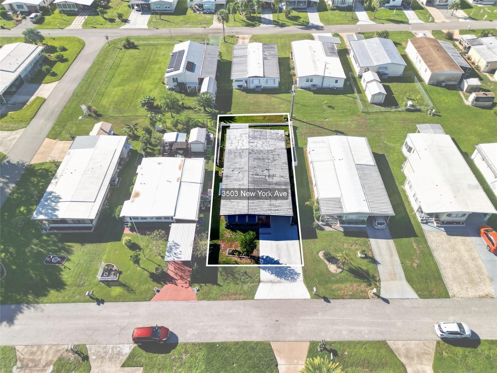 Aerial view from the north - 3503 NEW YORK AVE, SEBRING