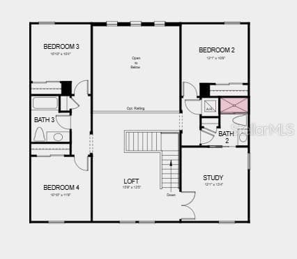 Floor 2 ~ Additional Highlights Include: outdoor kitchen rough-in, shower in place of tub at bath, 8' interior doors, additional hose bib, 15amp/110 volt floor outlet, and whole house impact windows - 15524 FOXTAIL LN, NOKOMIS