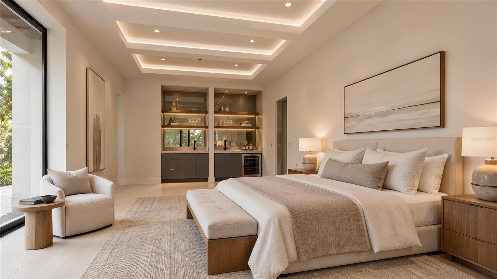 Primary bedroom. Includes virtual staging. - 2100 MCCLELLAN PKWY, SARASOTA
