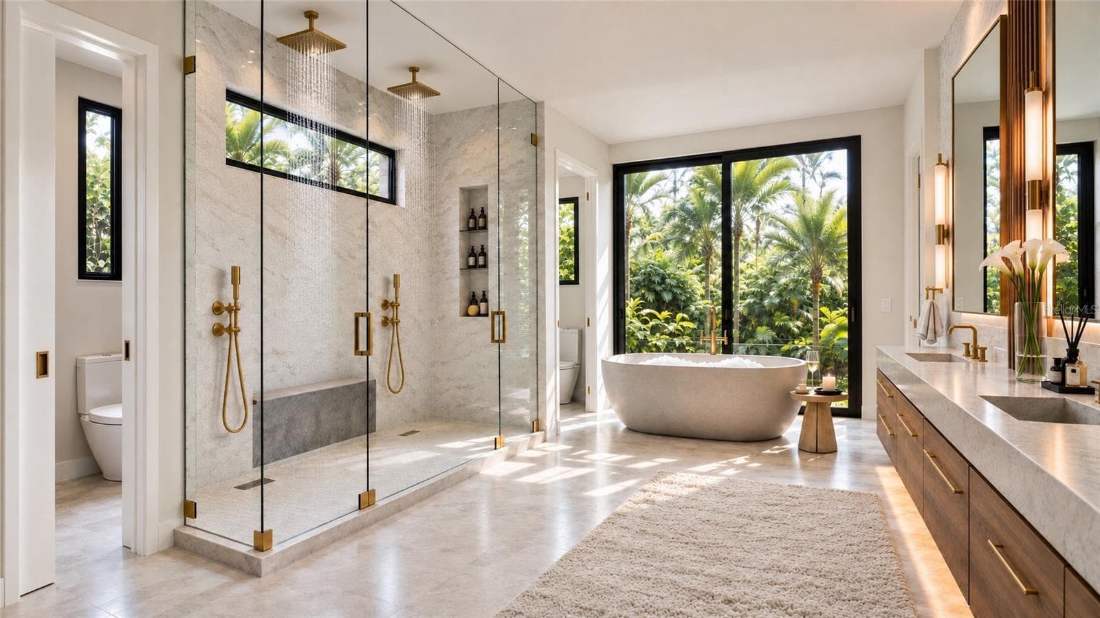 Primary bathroom. Includes virtual staging. - 2100 MCCLELLAN PKWY, SARASOTA