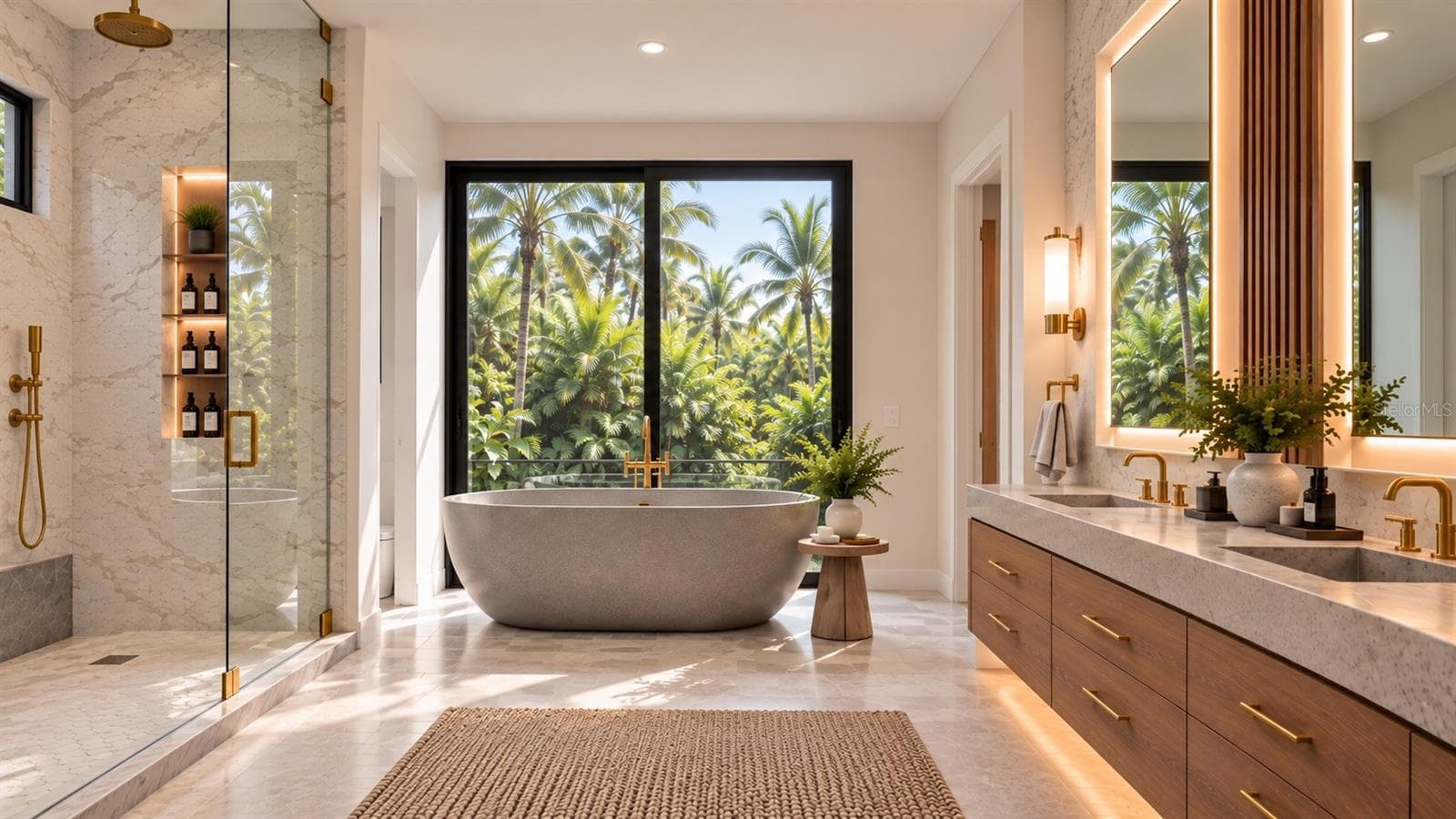 Primary bathroom. Includes virtual staging. - 2100 MCCLELLAN PKWY, SARASOTA