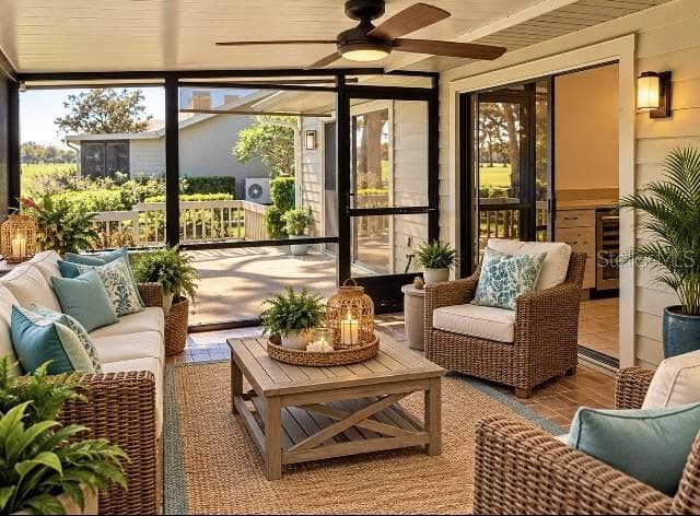 Staged porch - 3407 AVENIDA MADERA #A, BRADENTON