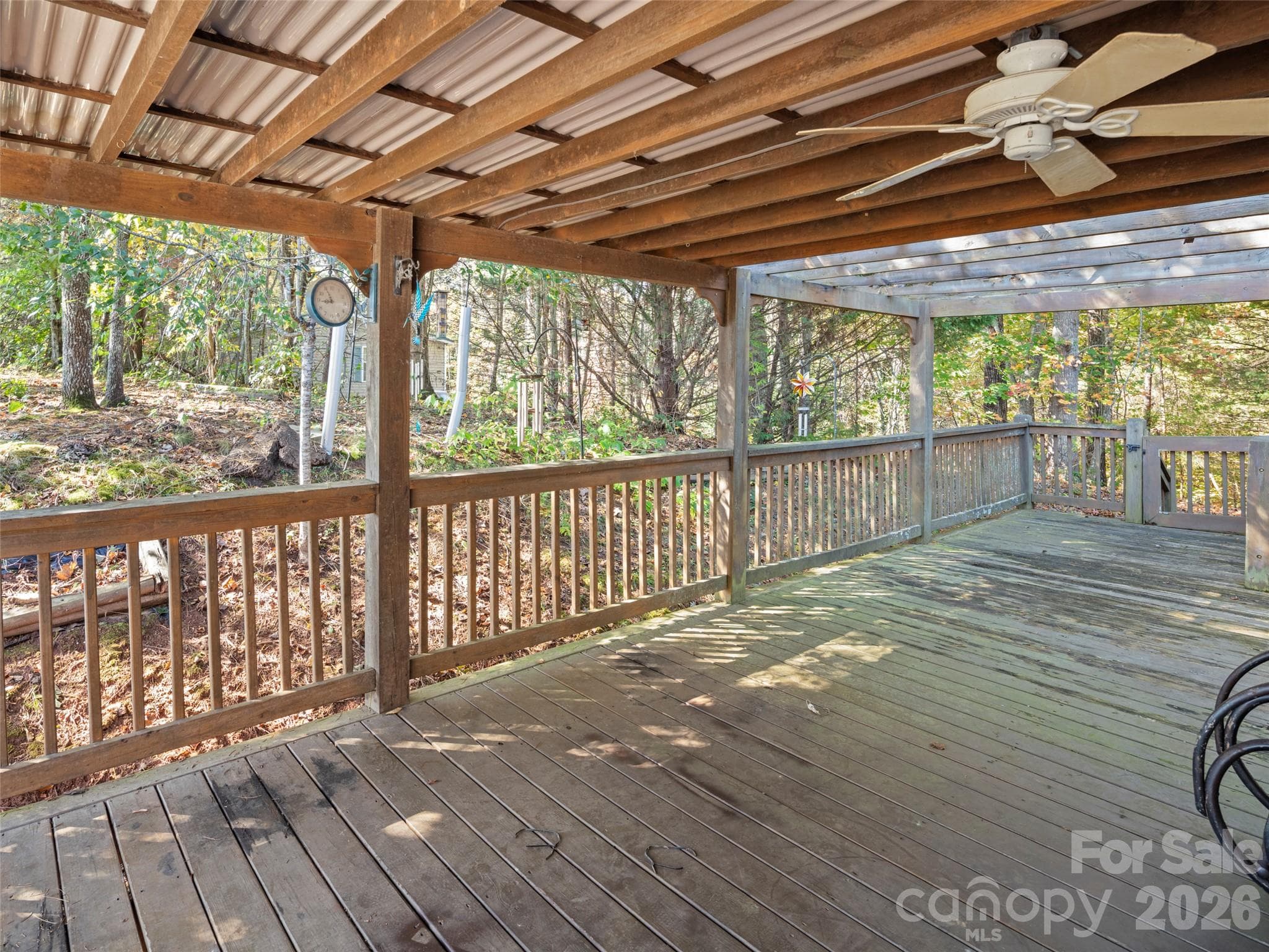 Covered back deck - 115 Sleepy Forest Drive, Leicester