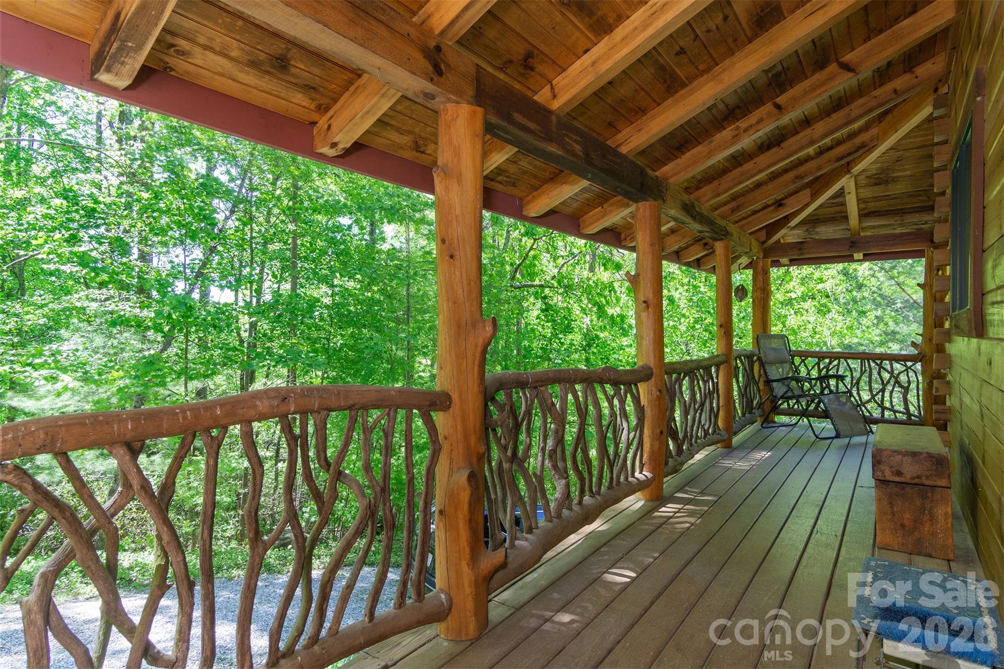 Mountain Laurel Pickets for wrap around decking - 171 Camp Elliott Road, Black Mountain