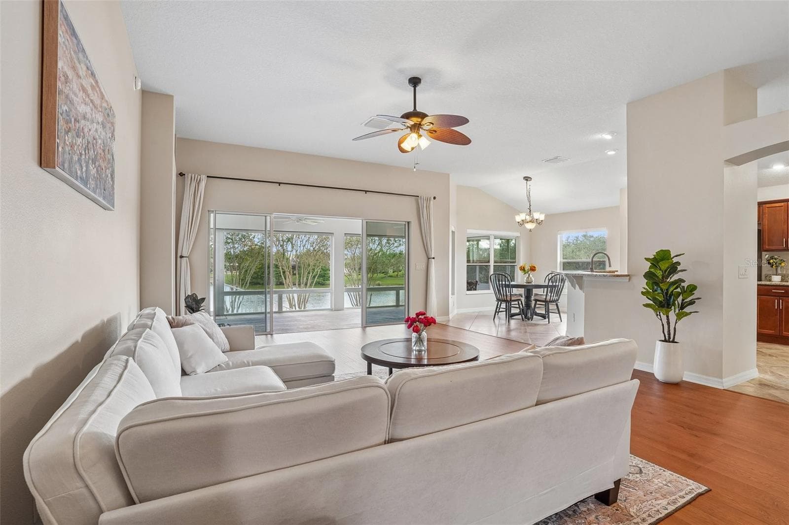 Living Room with Water View - 494 ARBELLA LOOP, THE VILLAGES