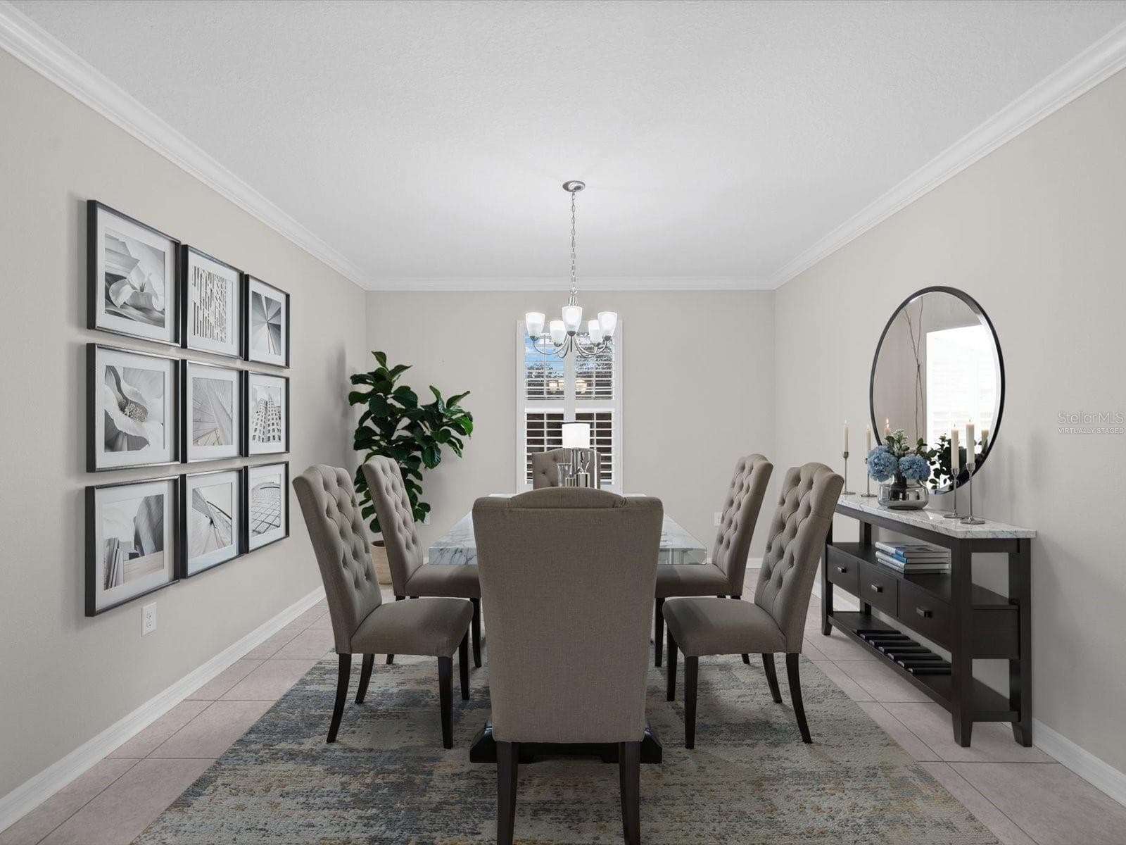 virtually staged dining room - 6337 NODOC RD, SPRING HILL