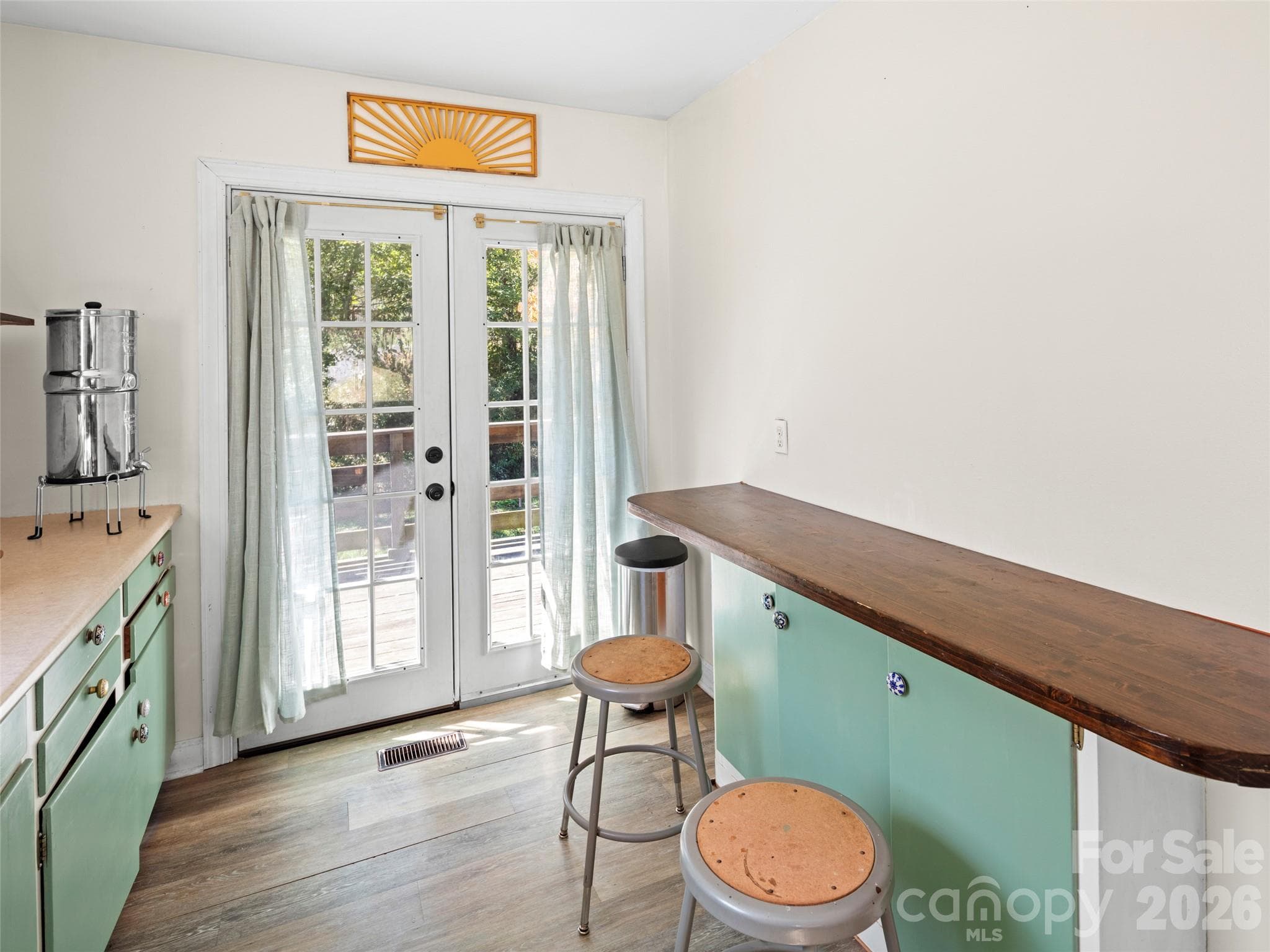 Rear deck accessed from kitchen - 21 Rosemary Road, Asheville