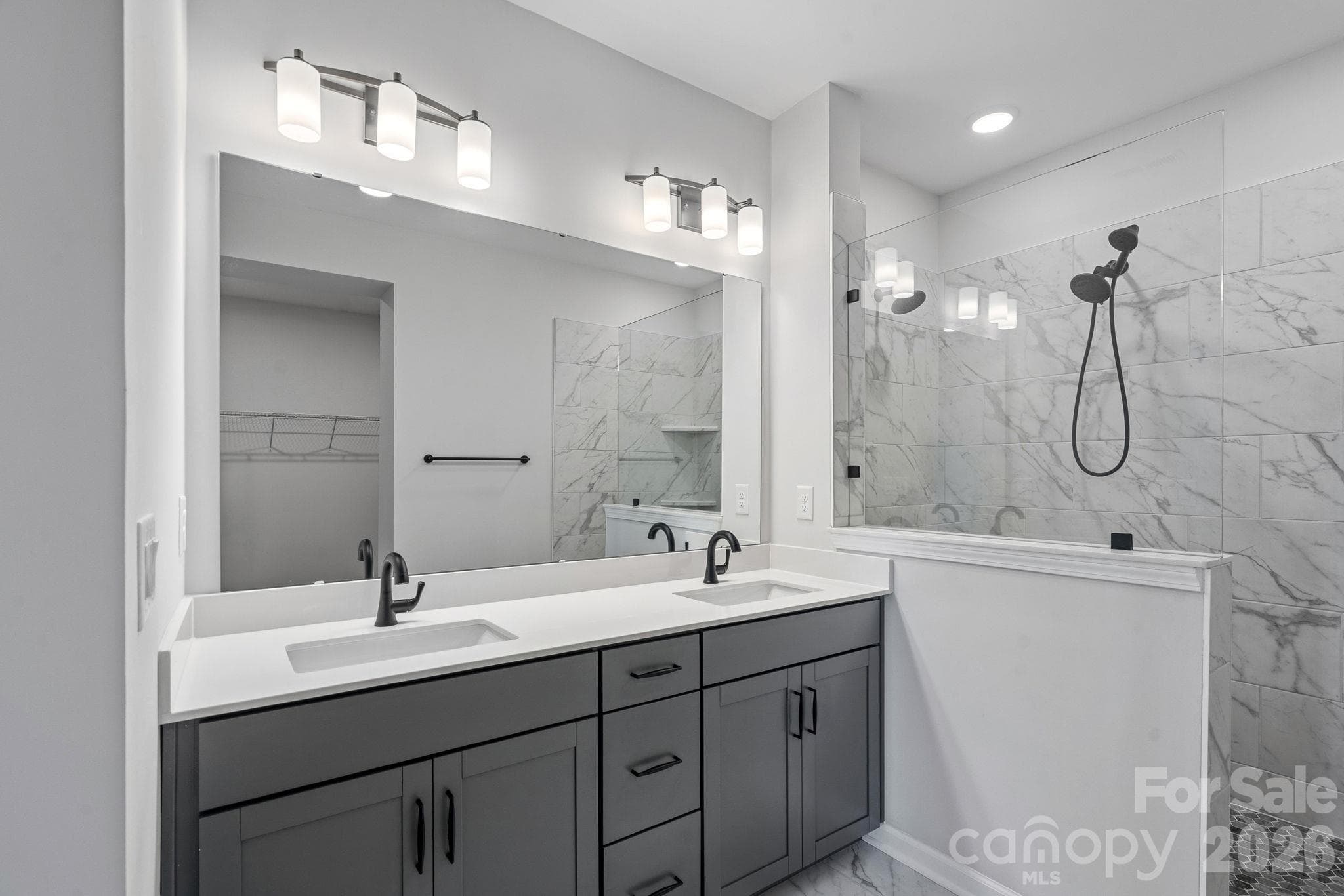 Primary Bath Double Vanities - 9051 Charles Francis Lane, Cornelius