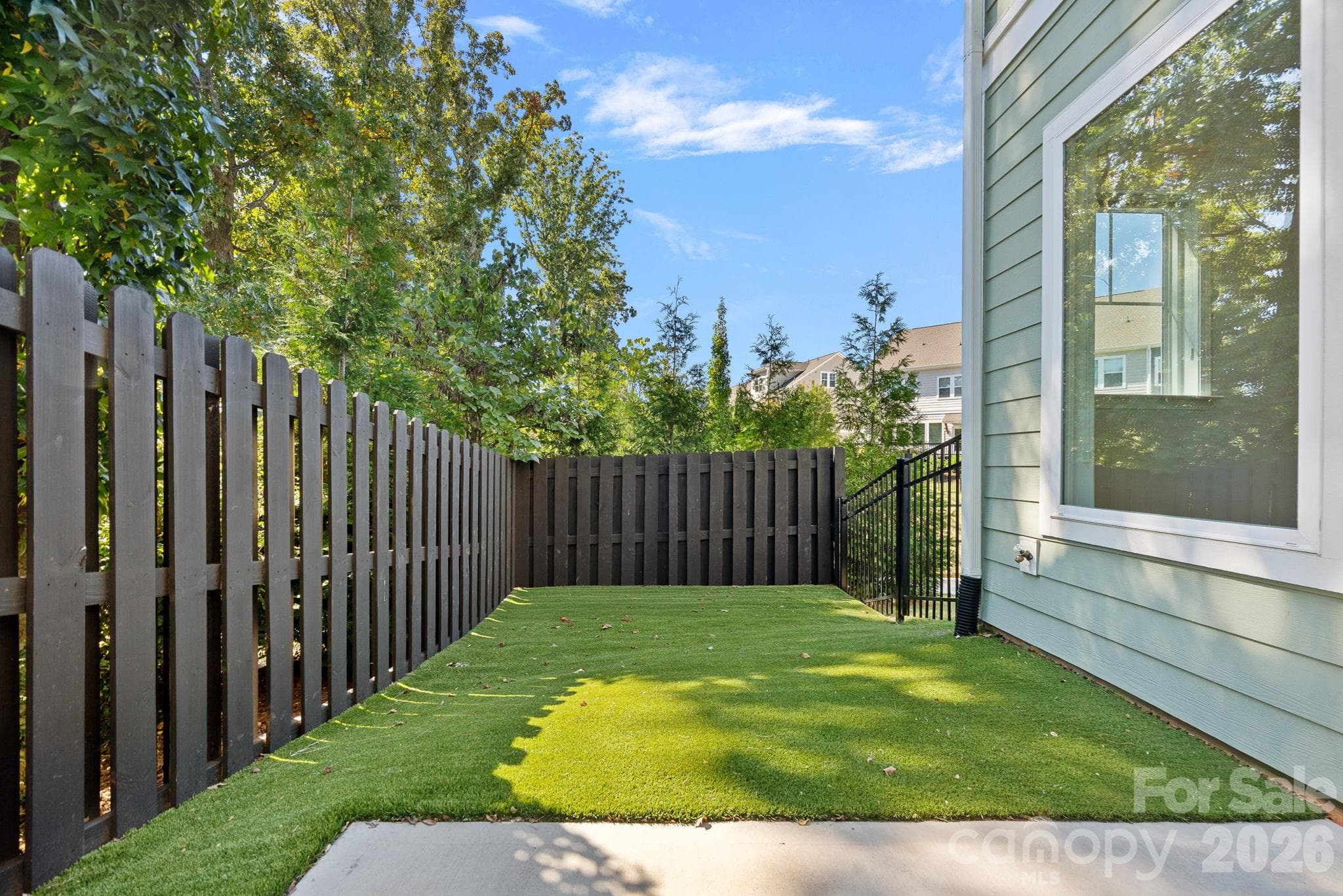 Privacy Fence and Artificial Turf - 9051 Charles Francis Lane, Cornelius
