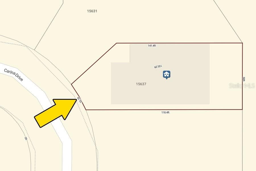 Boundary Line shown here!  Home has Sought-After Schools: Castle Creek Elementary, Timber Creek Middle, & East River High School! Say YES! - 15637 CARINA DR, ORLANDO