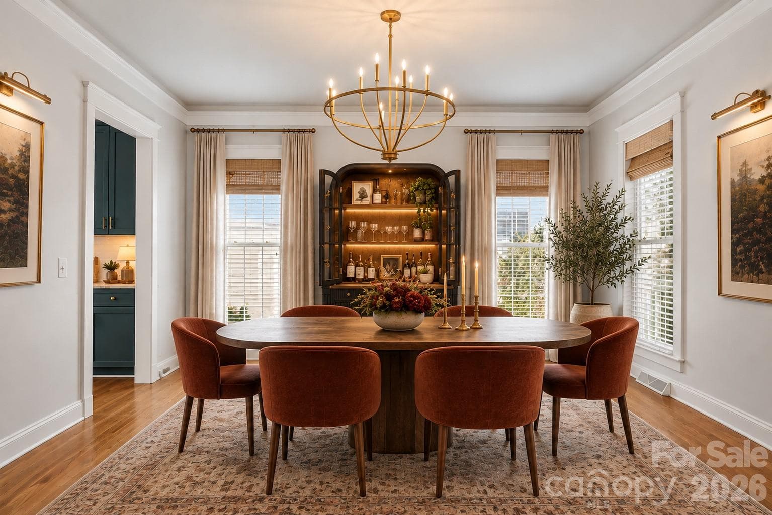 Virtually staged dining room for inspiration - 882 Promenade Walk, Fort Mill