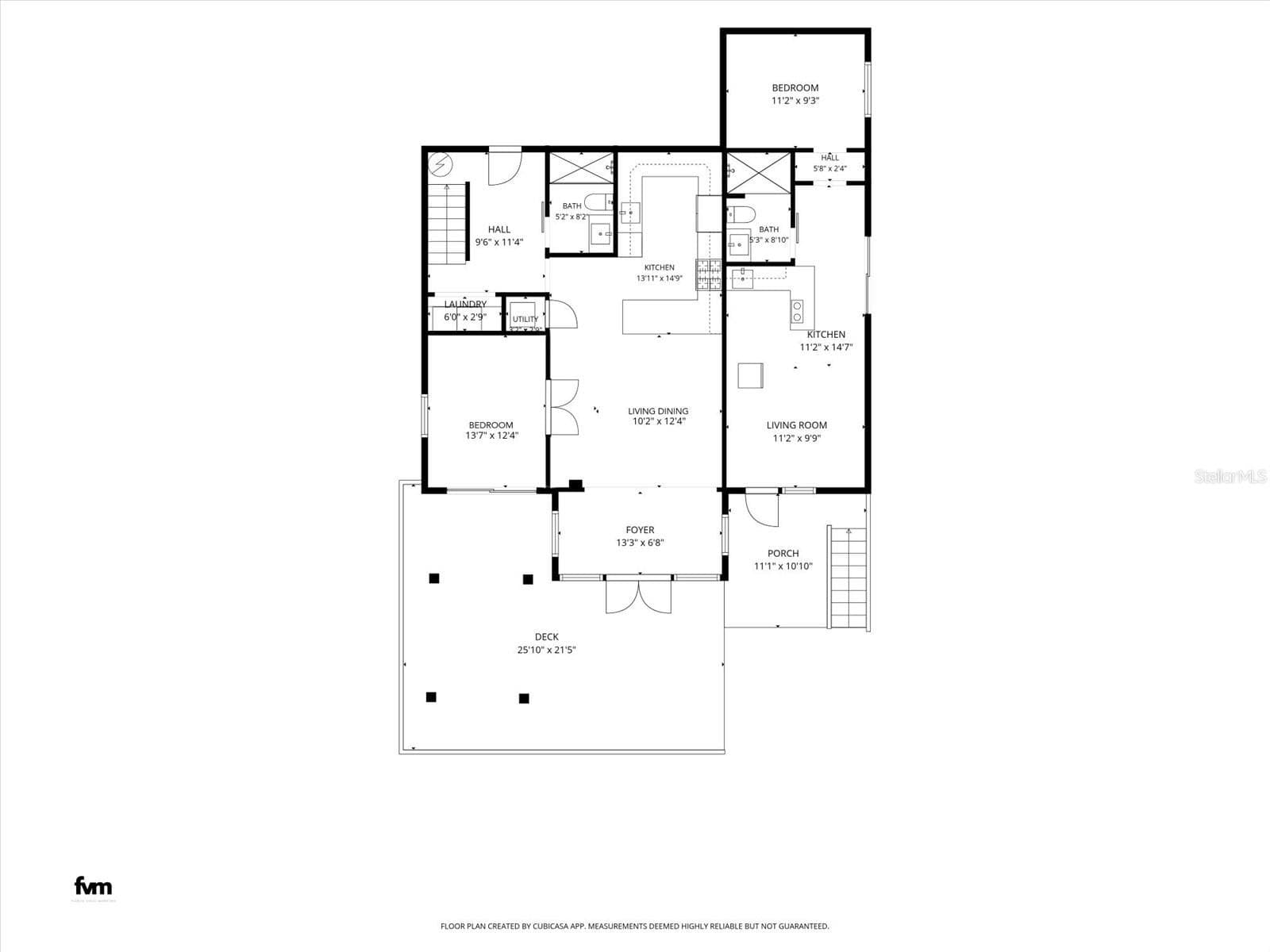 Potential Floor Plan with Living Room converted to 3rd Bedroom - 115 99TH AVE, TREASURE ISLAND