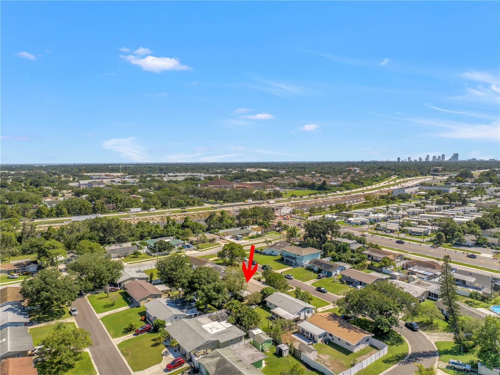 High rise buildings of Downtown St. Pete on the horizon - 2573 62ND TER N, ST PETERSBURG