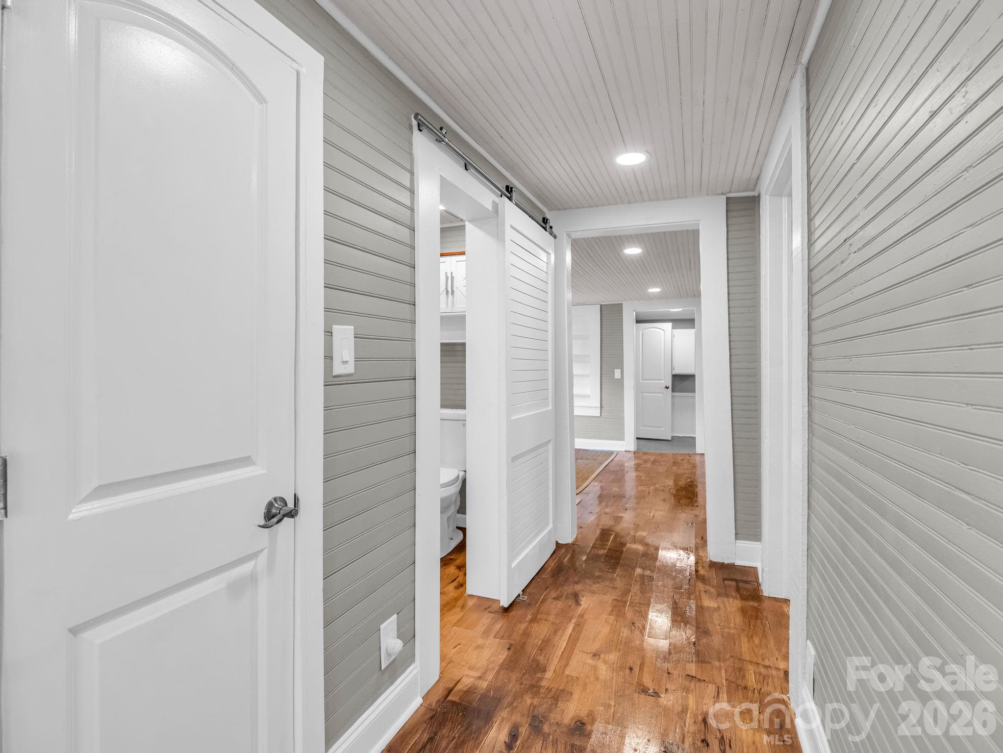 Hallway to bedrooms, bathrooms, laundry, and flex space - 51 Shepherd Street, Tryon