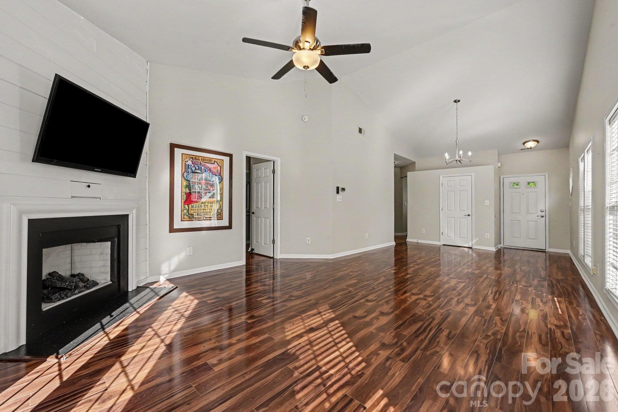 Gleaming hardwoods in living room - 8334 Carob Tree Lane, Charlotte