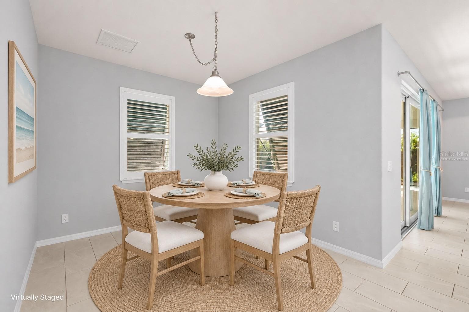 Dining Area Virtually Staged - 25416 PRADA DR, PUNTA GORDA