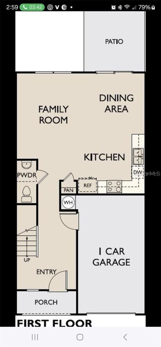 First floor layout - 381 GRAND PINE LN, ST CLOUD