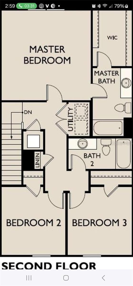 Second floor layout - 381 GRAND PINE LN, ST CLOUD