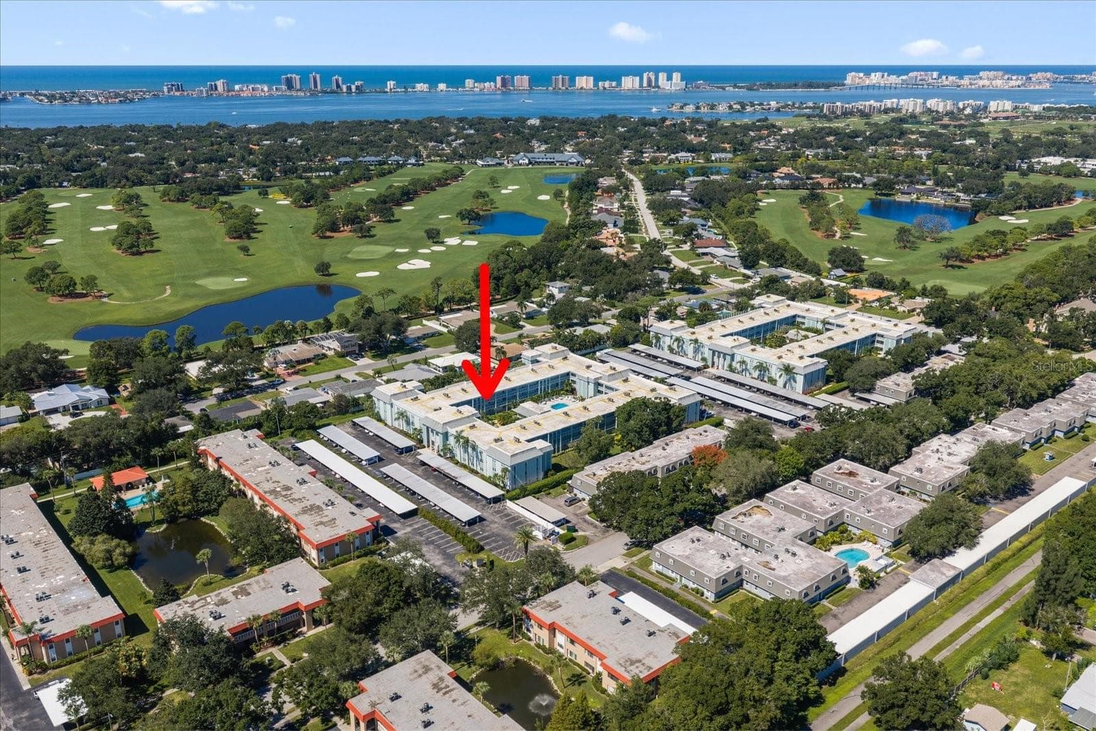 Aerial of condo location - 1706 BELLEAIR FOREST DR #238, BELLEAIR