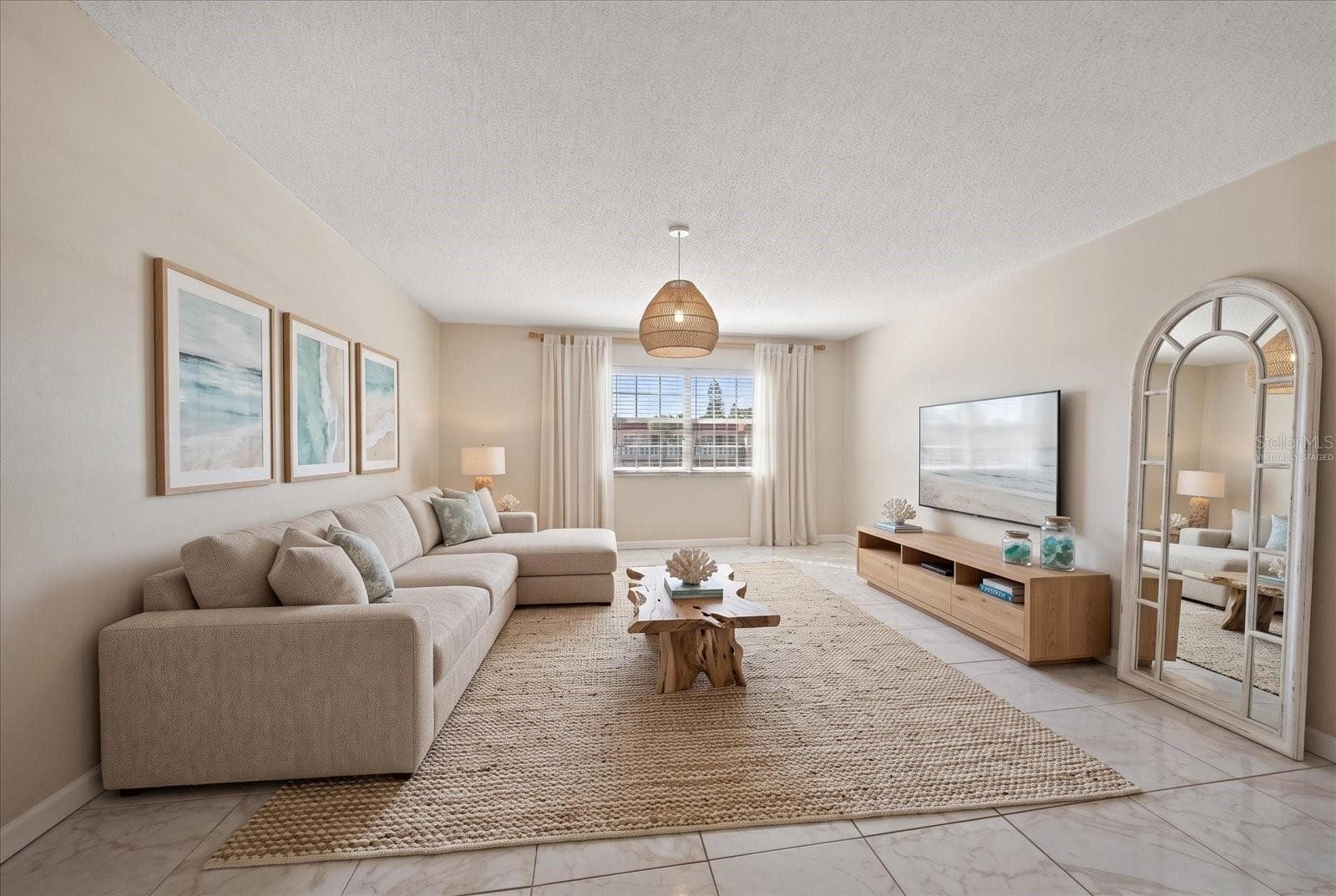 Living room virtually staged - 1706 BELLEAIR FOREST DR #238, BELLEAIR