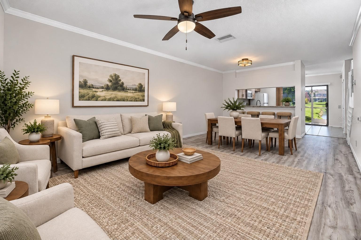 Open Concept Living Dining area virtually staged -6229 Bayside Key Dr, Tampa, FL 33615 - 6229 BAYSIDE KEY DR, TAMPA