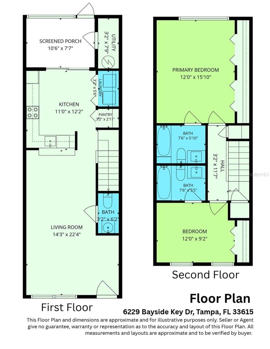 Floor Plan  -6229 Bayside Key Dr, Tampa, FL 33615 - 6229 BAYSIDE KEY DR, TAMPA