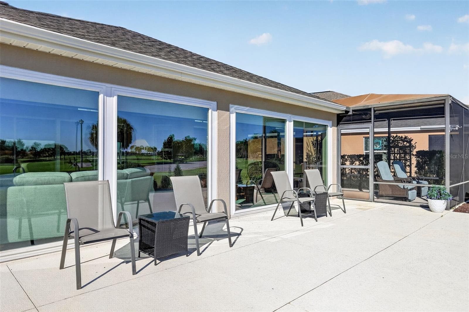 Rear Patio Overlooking Golf and Water Views - 3323 KELVINGTON RD, THE VILLAGES
