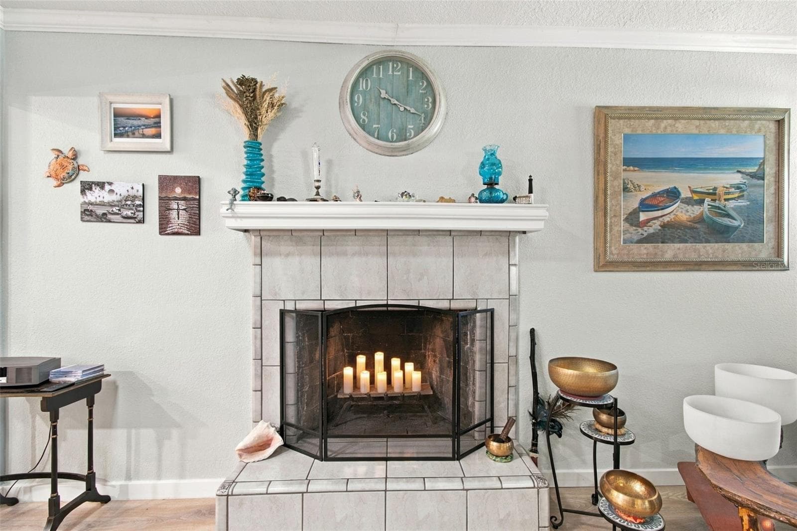 wood burning fireplace - 395 GEORGIA AVE, CRYSTAL BEACH